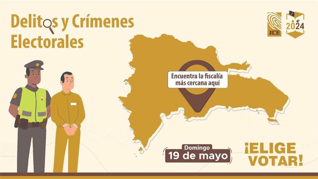 JCE recuerda a la ciudadanía dispone del Directorio en línea de las Fiscalías para denunciar crímenes y delitos electorales